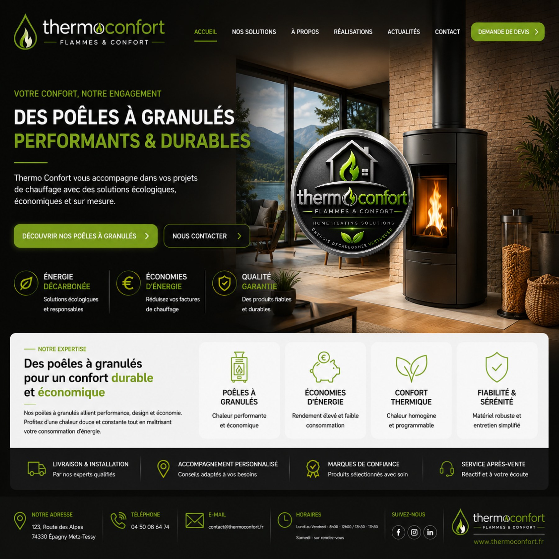 Des poêles à granulés performants et durables