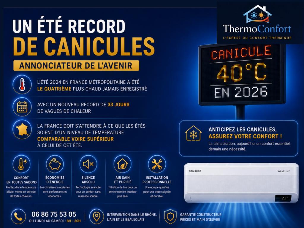 Canicule et fortes chaleurs : anticiper avec une climatisation ThermoConfort