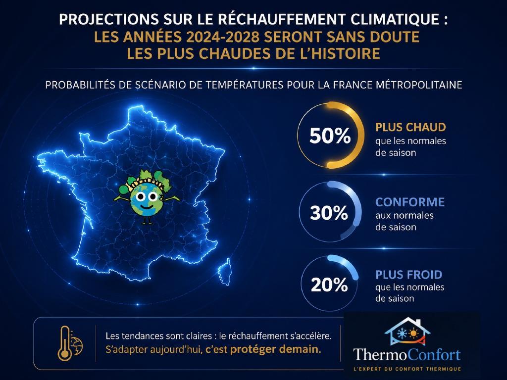 Projections climatiques et évolution des températures en France