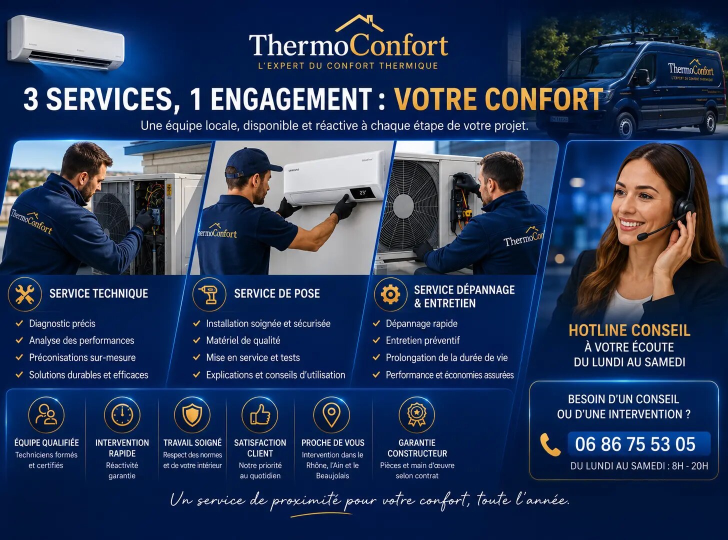Services ThermoConfort entretien et dépannage climatisation